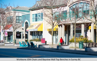 Wishbone JEM Chairs and Bayview Wall Top Benches in Surrey BC